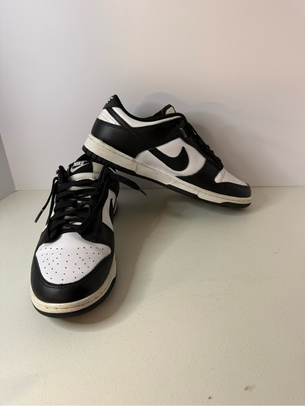 Nike Dunk Low Retro Panda Black White Sneakers Size 10.5